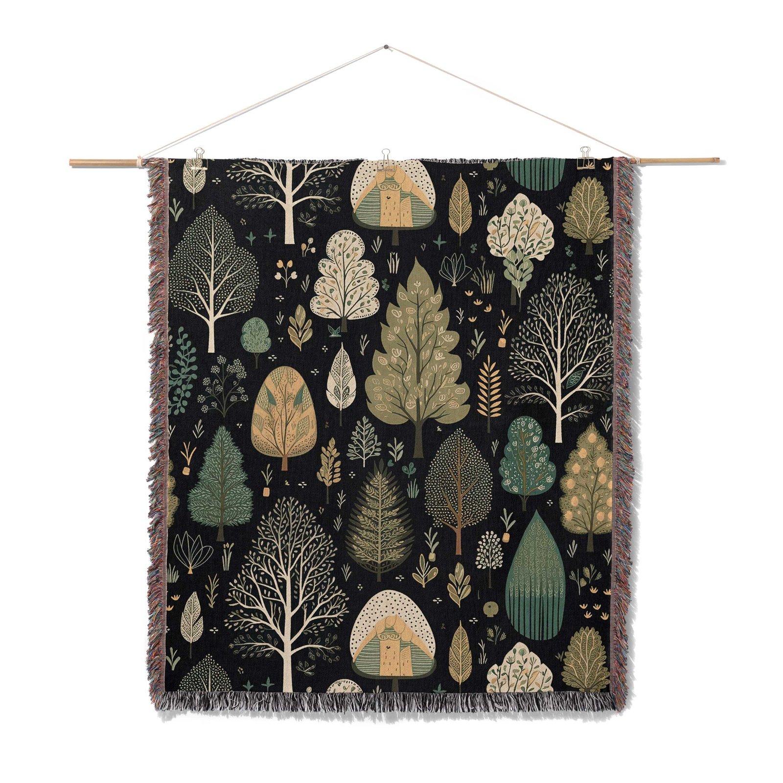 Woven-Blanket-design-forest-wall-art