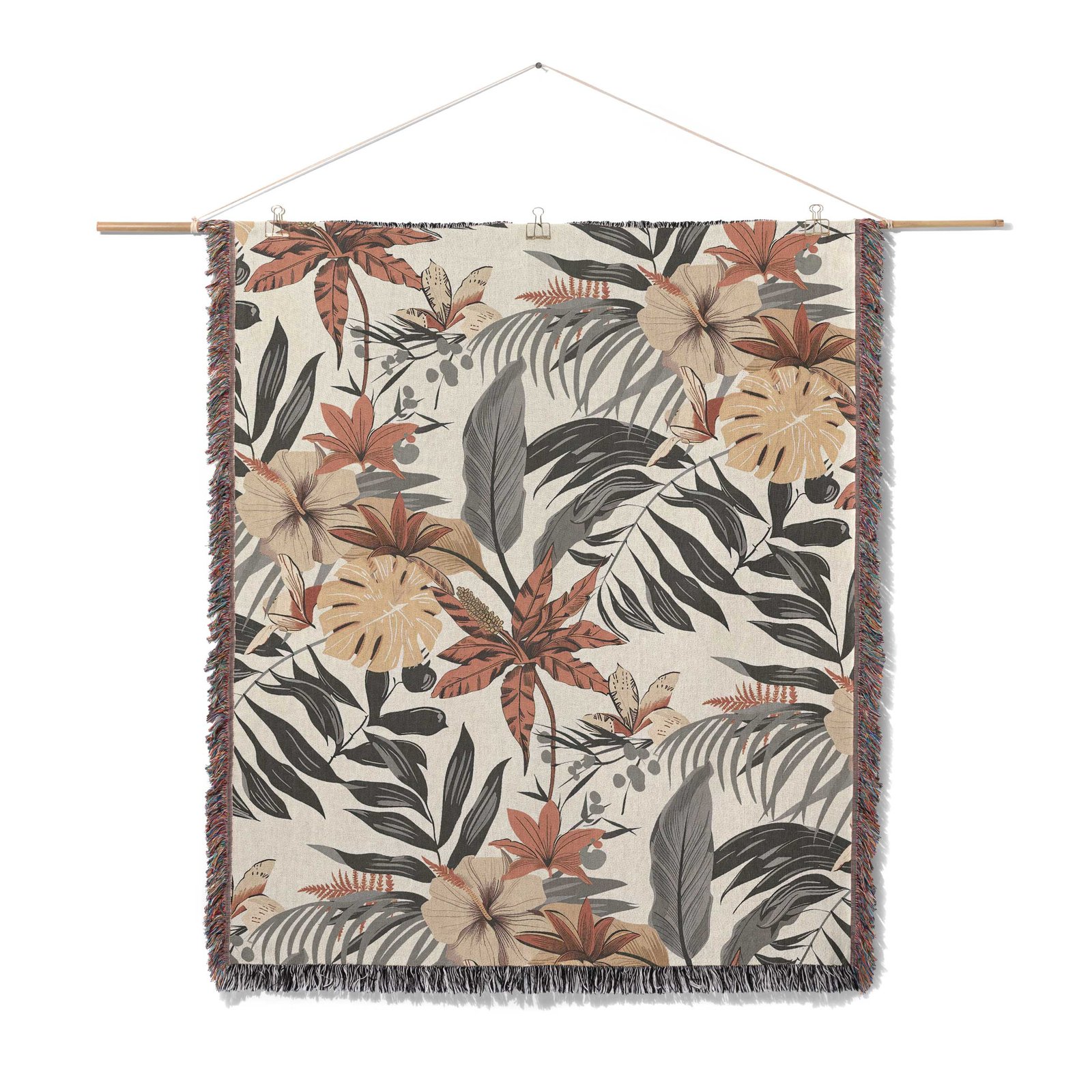 Woven-Blanket-tropical-wall-art
